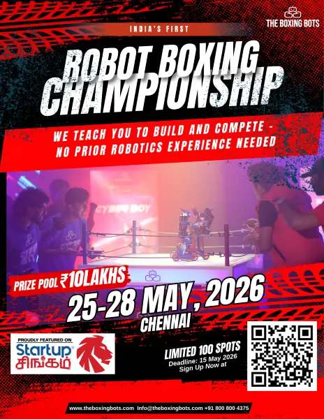 India's first Robot Boxing Championship – Event Poster